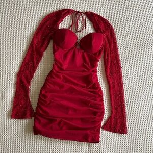 Elegant Red Women's Dress